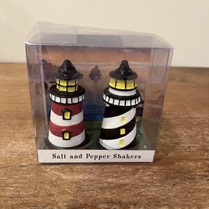 VTG 2000 Great‎ Shakes Lighthouse Salt & Pepper Shakers NOS Nautical Coastal NIB